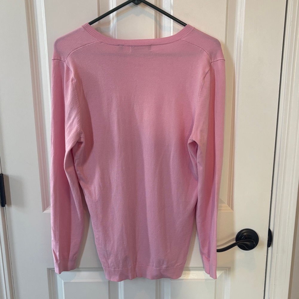Goflini Women's Soft Pink V-Neck Sweater - Picture 5 of 6